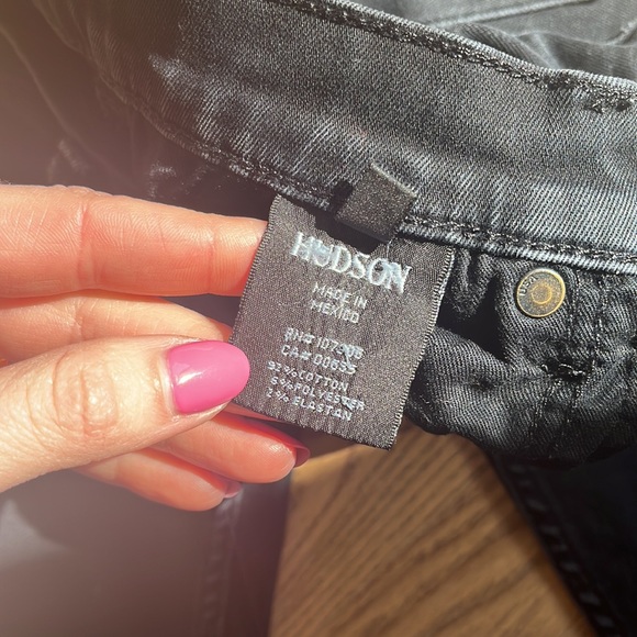 Hudson Womens Midrise Lydia Super Skinny Black Jeans Flap Button Pocket Size 28 - Picture 8 of 16